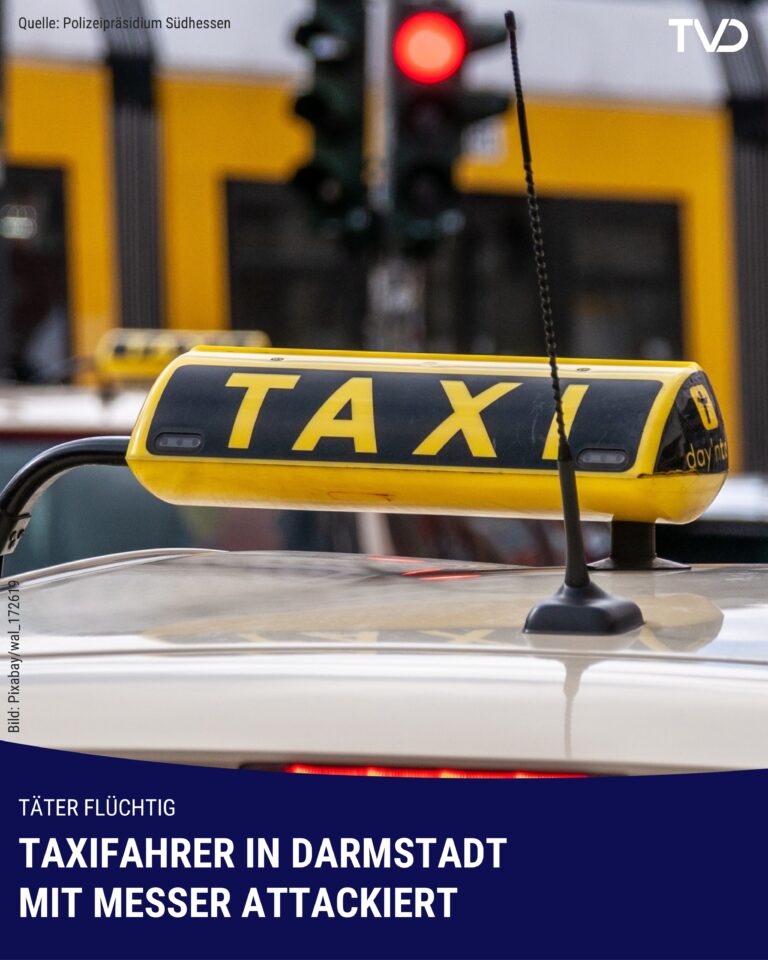 Taxifahrer in Darmstadt mit Messer attackiert
