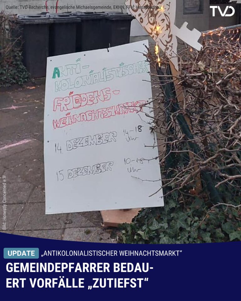 „Antikolonialistischer Weihnachtsmarkt“: Gemeindepfarrer bedauert Vorfälle „zutiefst“