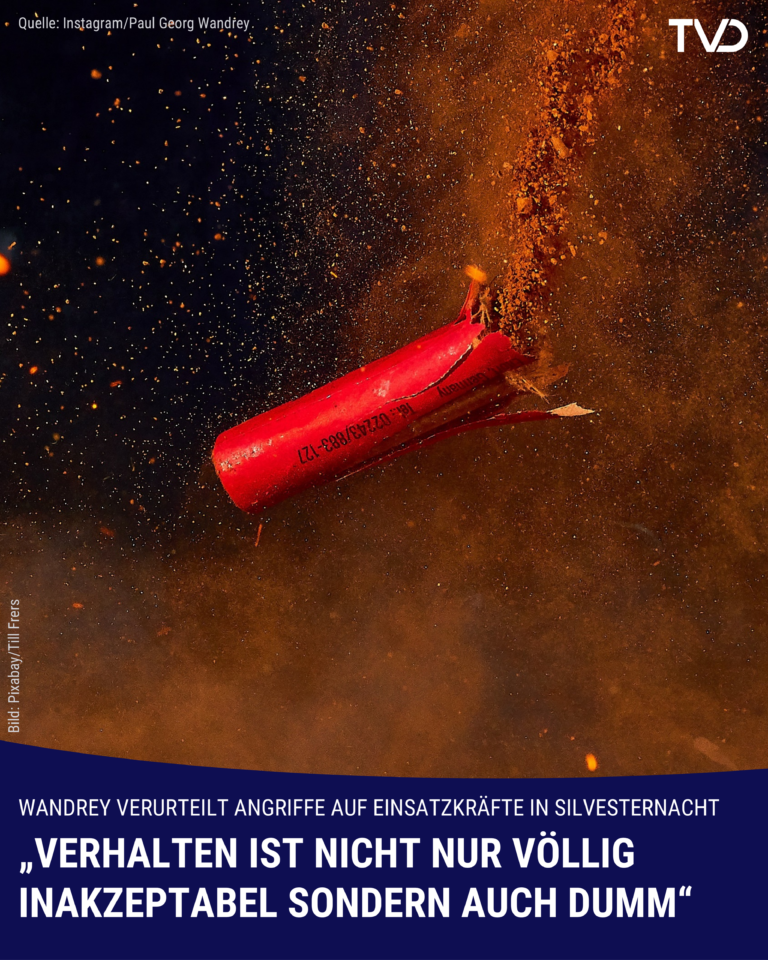 Wandrey verurteilt Angriffe auf Einsatzkräfte in Silvesternacht