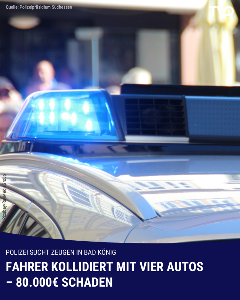Fahrer kollidiert mit vier Autos – 80.000€ Schaden