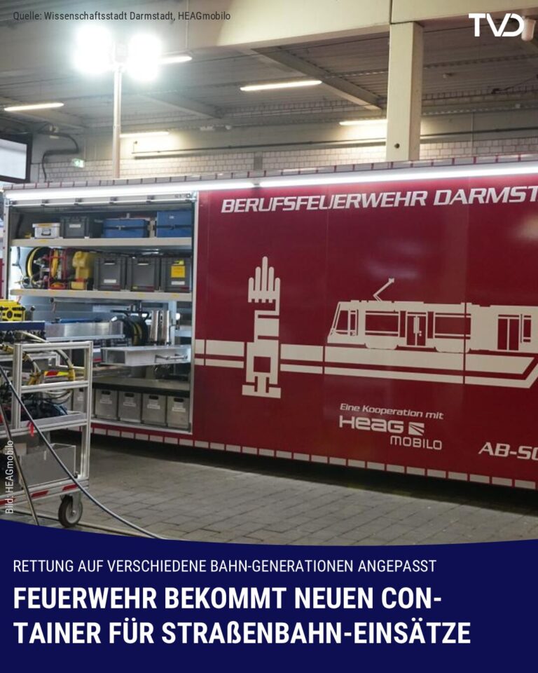 Neuer Container soll Feuerwehr bei Straßenbahn-Einsätzen helfen