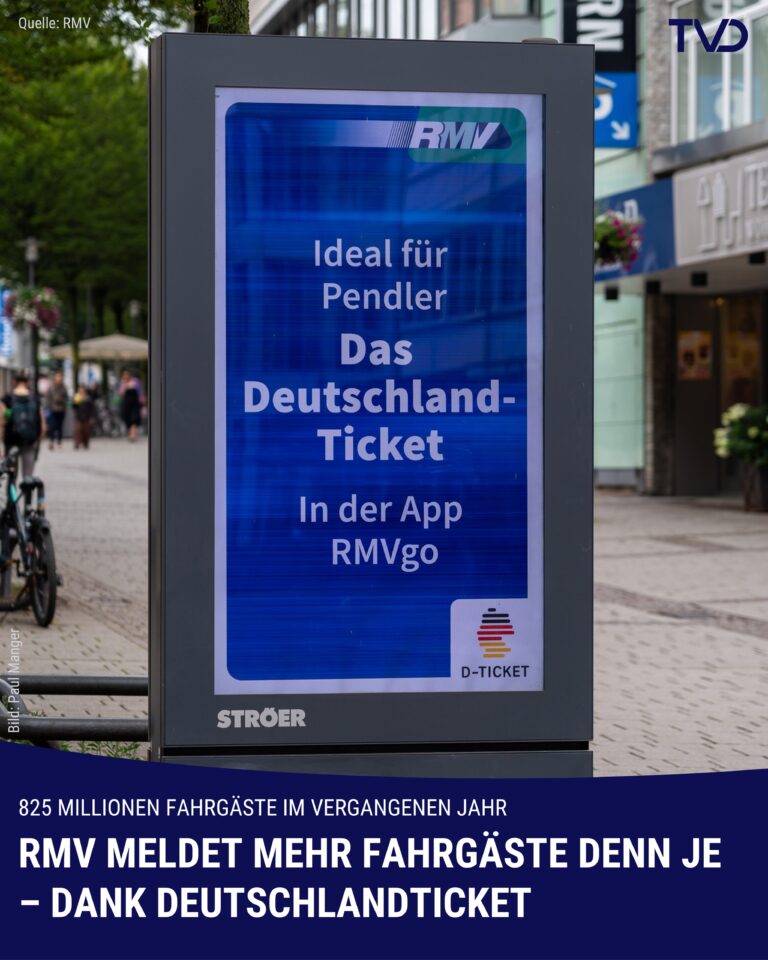 RMV meldet mehr Fahrgäste denn je – dank Deutschlandticket