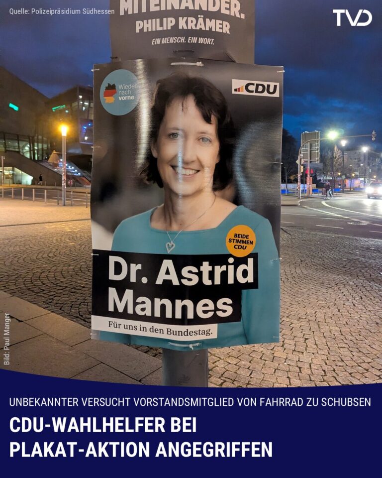 CDU-Wahlhelfer bei Plakat-Aktion angegriffen