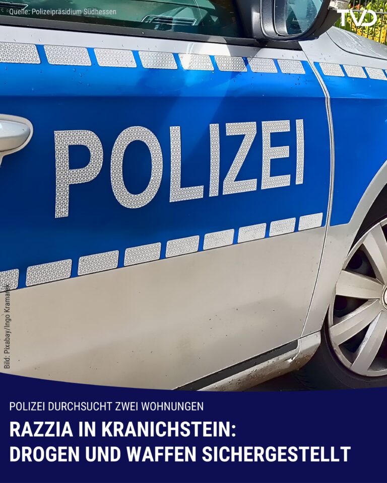 Razzia in Kranichstein: Polizei stellt Waffen und Drogen sicher