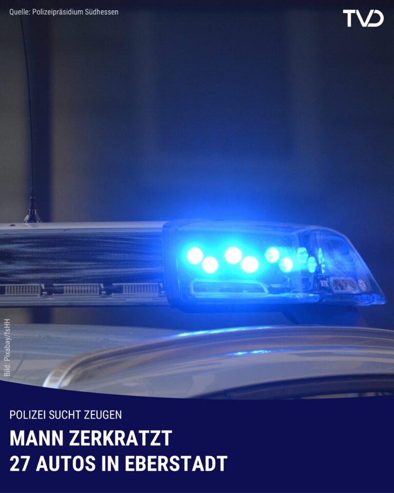 Unbekannter zerkratzt 27 Autos in Eberstadt