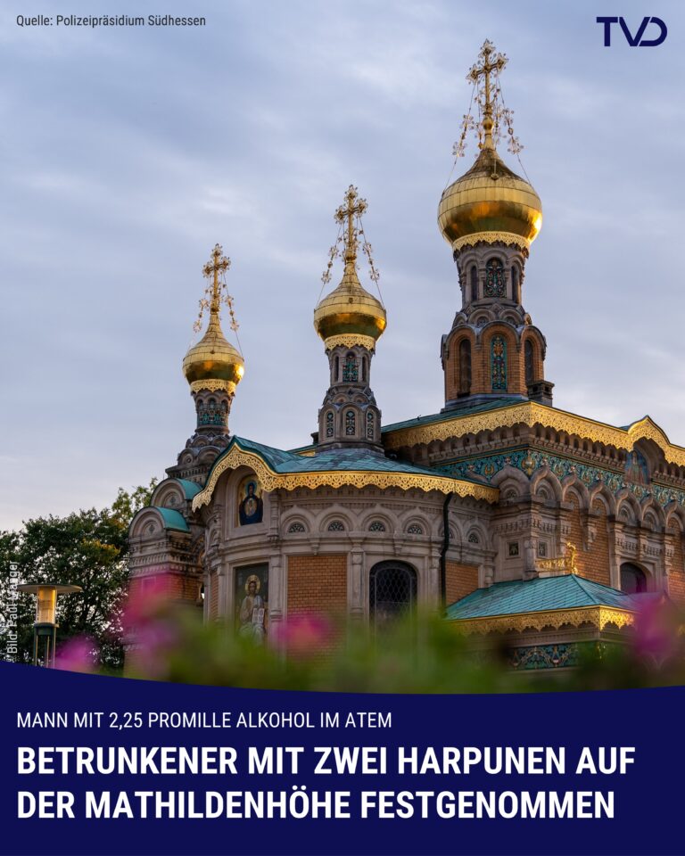 Mann mit zwei Harpunen auf Mathildenhöhe festgenommen