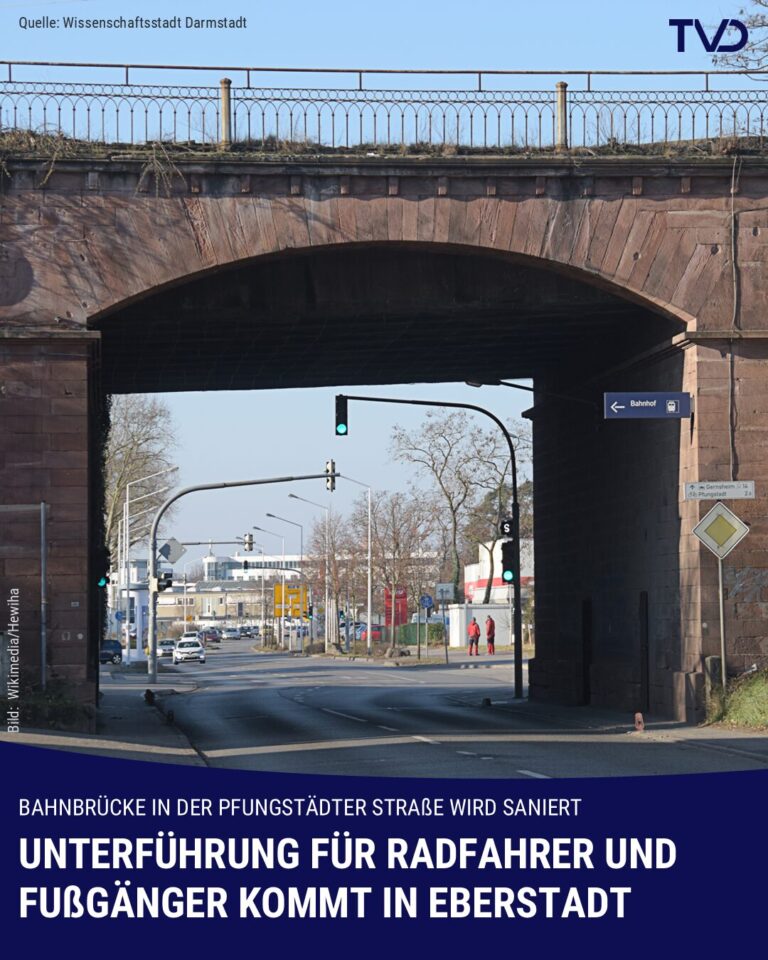 Bahnbrücke in Eberstadt bekommt Unterführung für Fußgänger und Radler