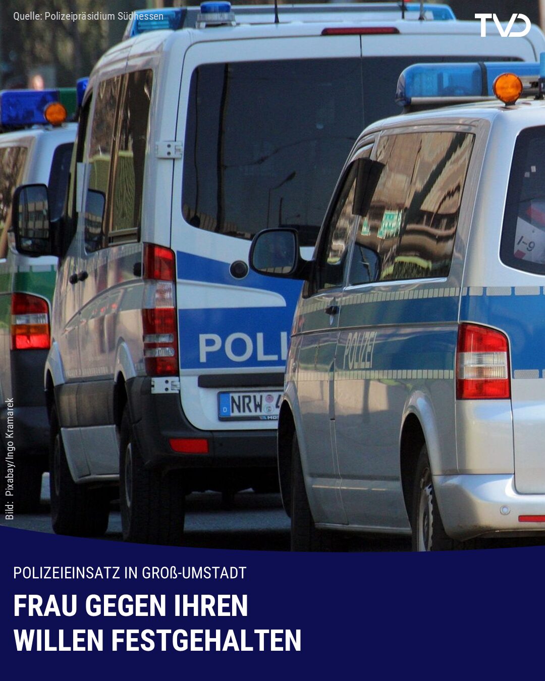 Frau in Groß-Umstadt gegen ihren Willen festgehalten
