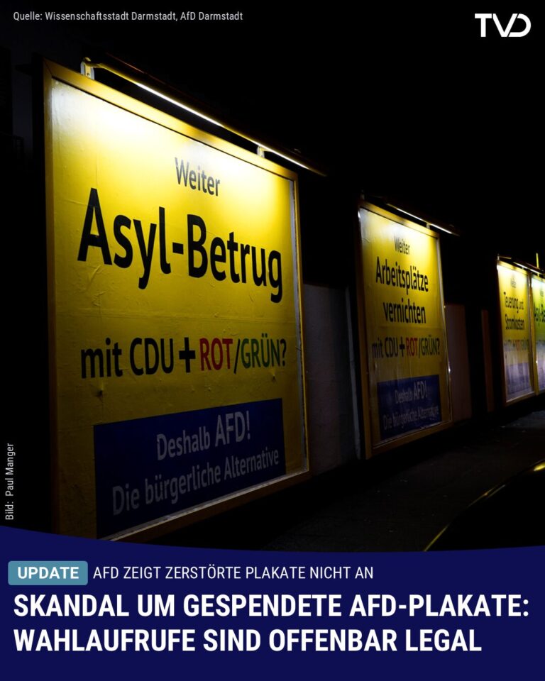 Skandal um gespendete AfD-Plakate: Wahlaufrufe sind offenbar legal