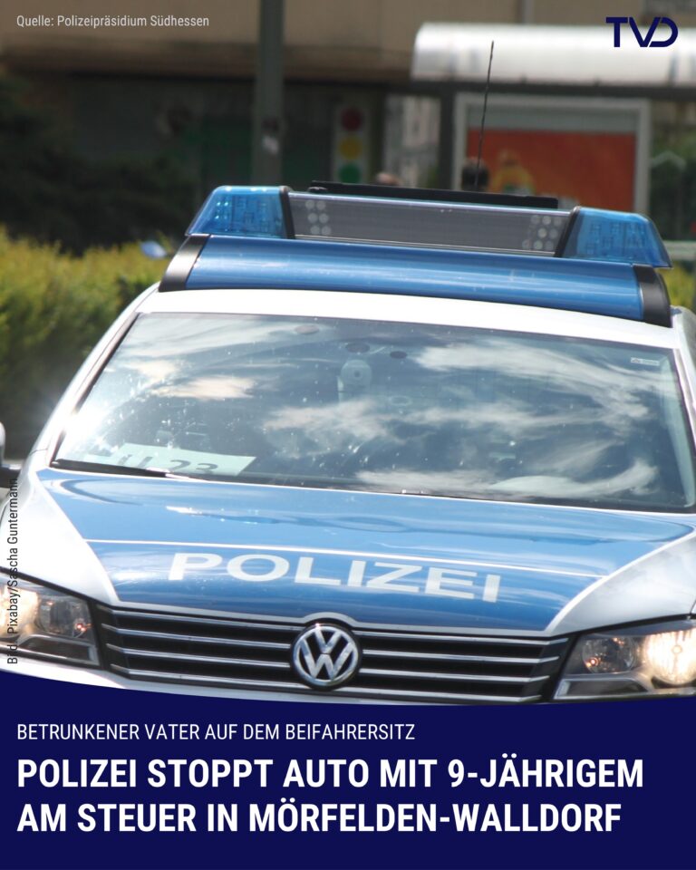 9-Jähriger mit Papas Auto in Mörfelden-Walldorf gestoppt
