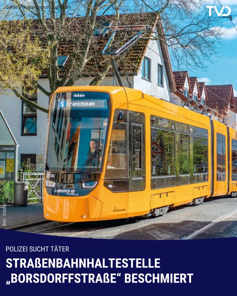 Kranichsteiner Haltestelle „Borsdorffstraße“ beschmiert