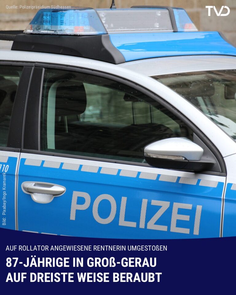 87-Jährige in Groß-Gerau auf dreiste Weise beraubt