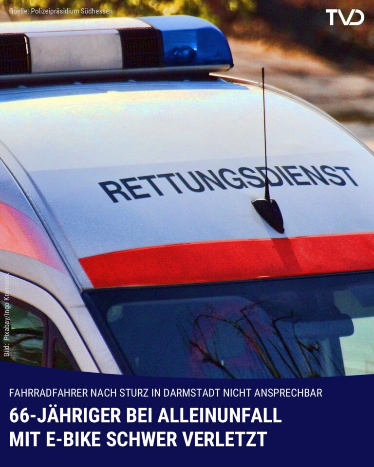66-Jähriger bei Alleinunfall mit E-Bike schwer verletzt