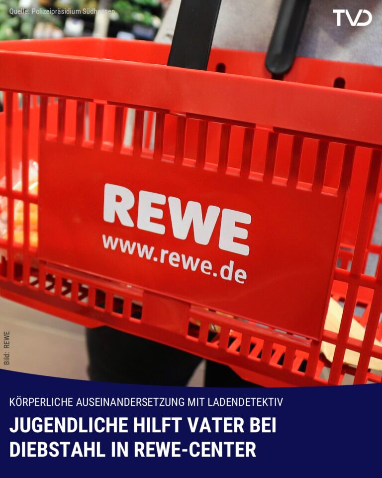 Jugendliche hilft Vater bei Diebstahl in REWE Center