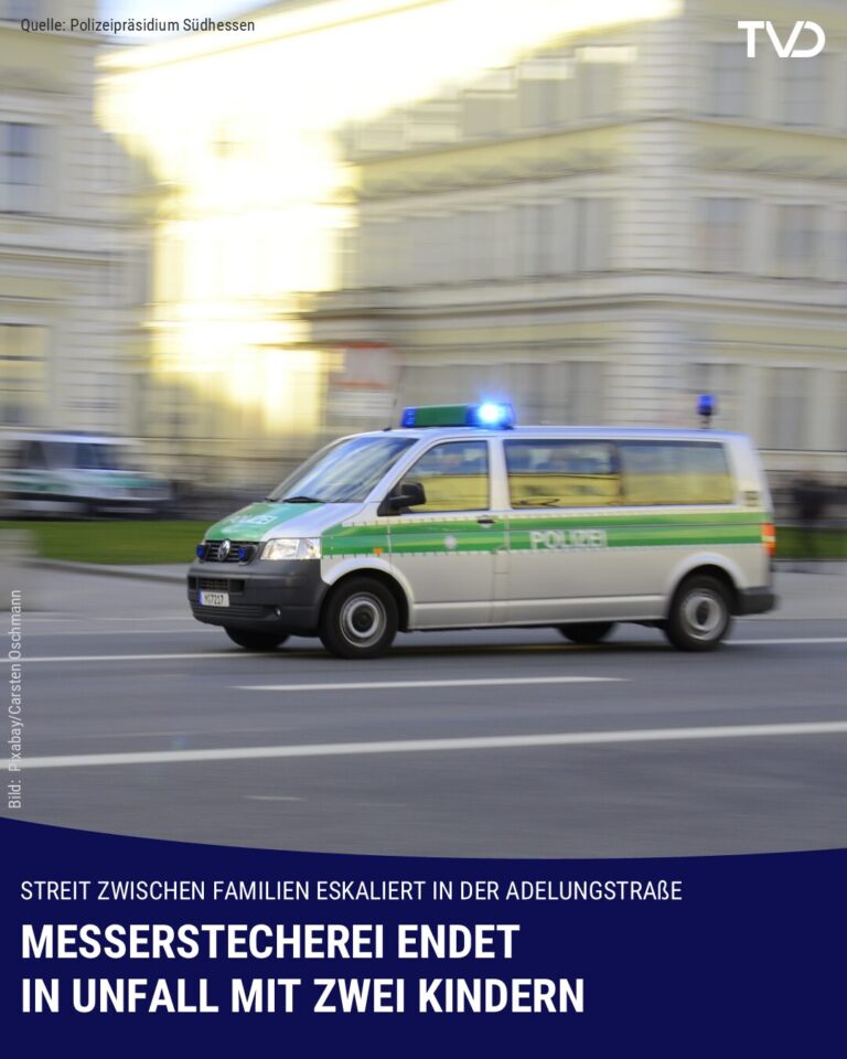 Messerstecherei endet in Autounfall mit Kindern