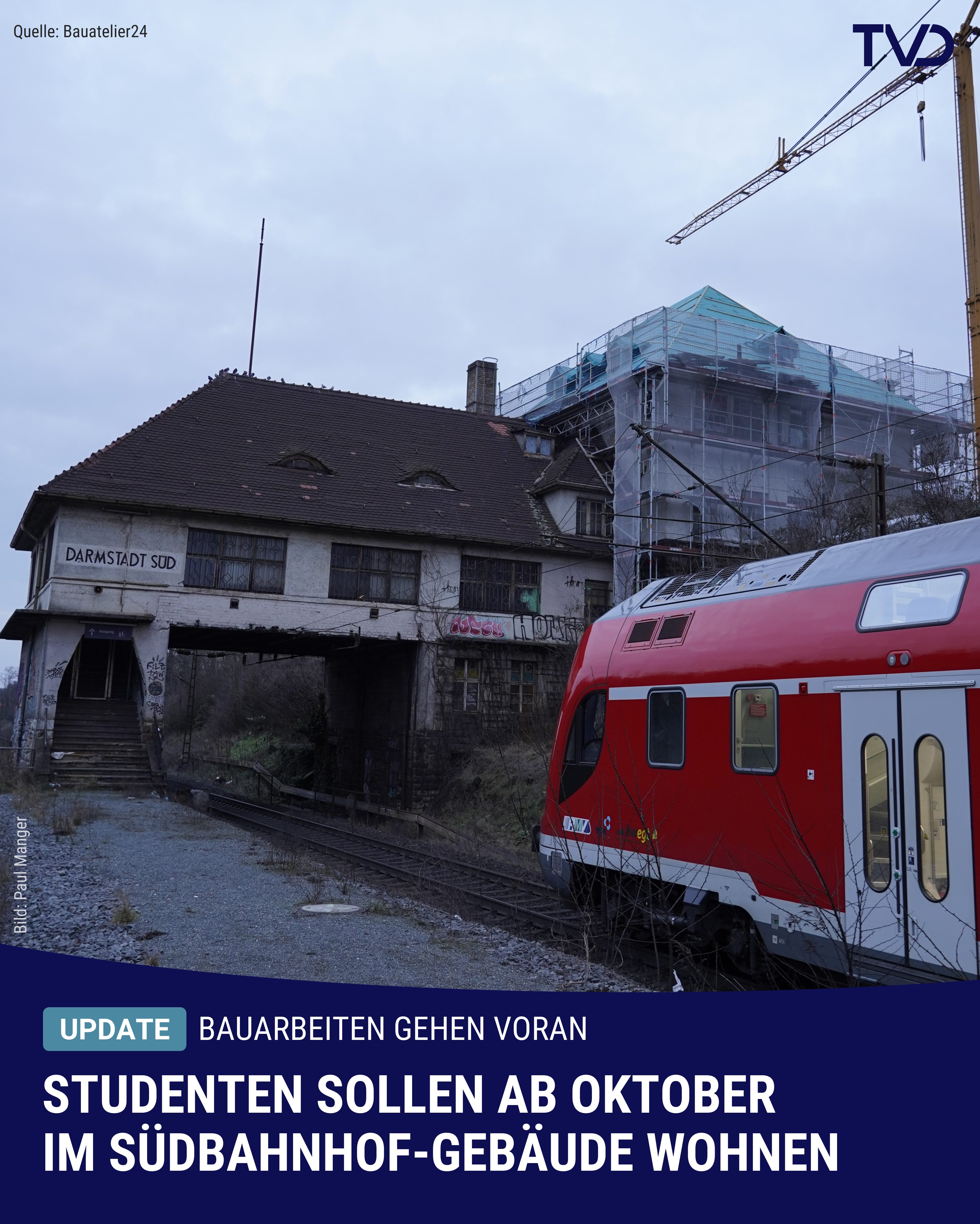 Studenten sollen ab Oktober im Südbahnhof wohnen