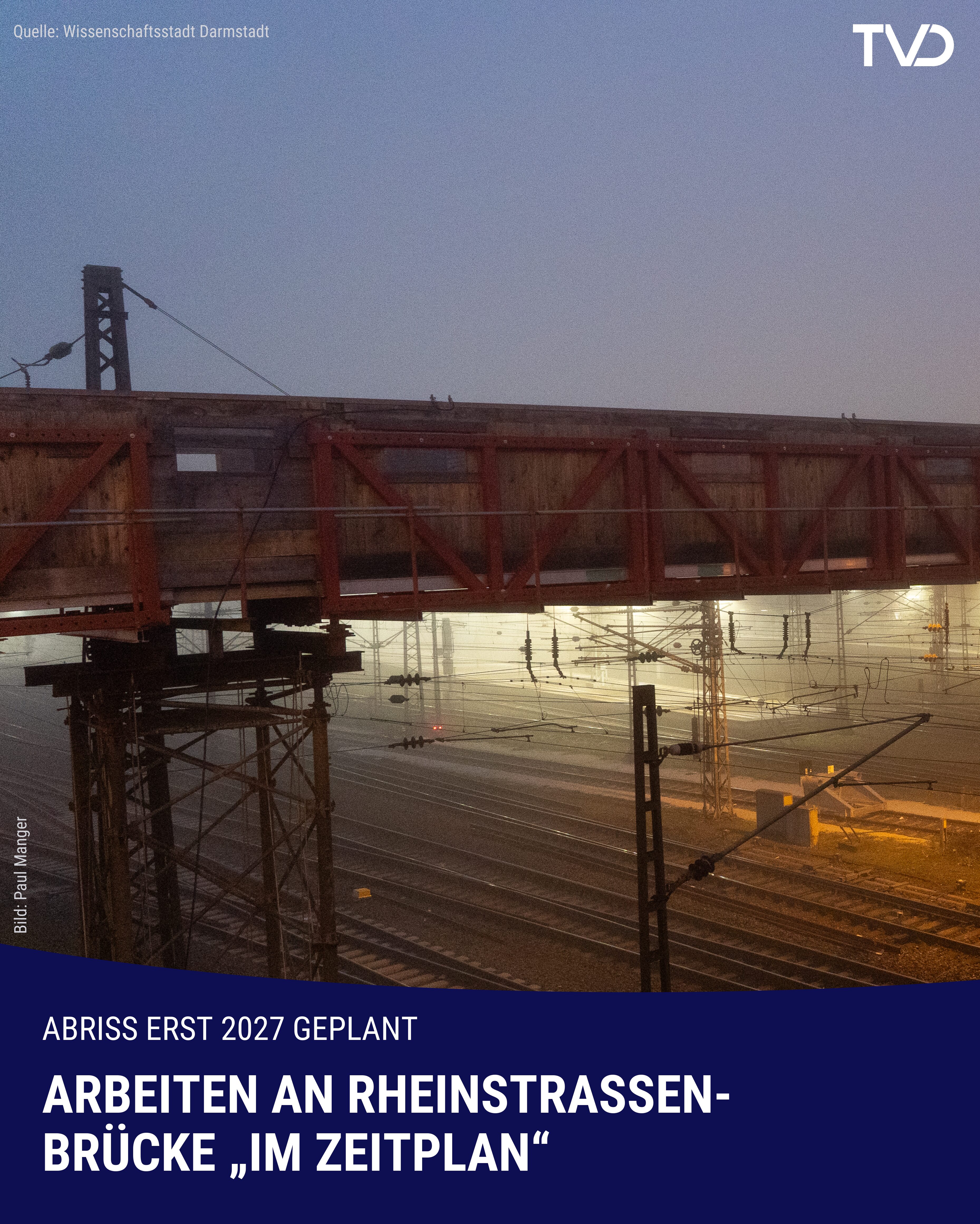 Arbeiten an Rheinstraßen-Brücke „im Zeitplan“