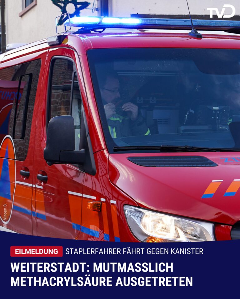 Weiterstadt: Mutmaßlich Methacryloylanhydrid ausgetreten