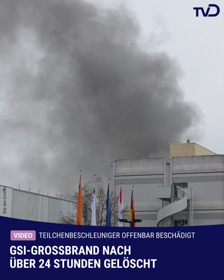 GSI-Großbrand in Wixhausen: Feuer gelöscht